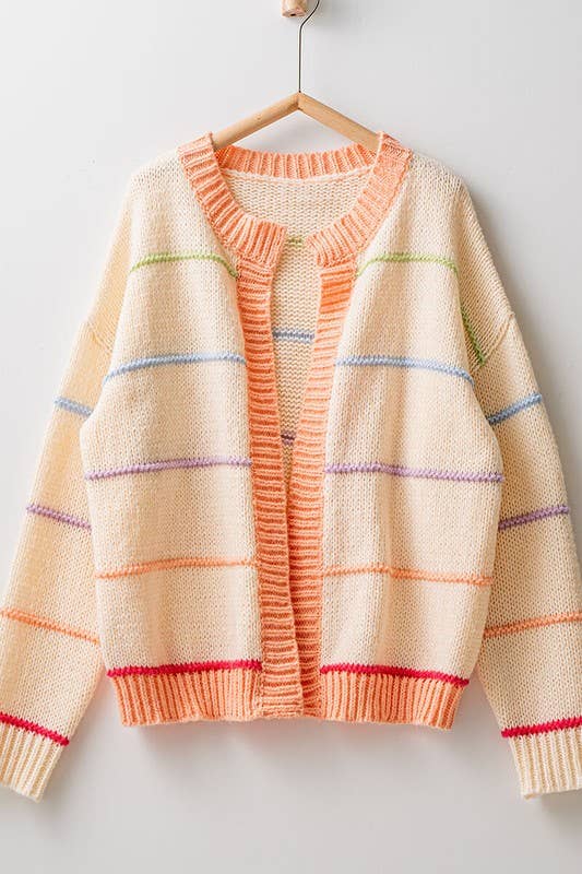 Rainbow Wrap Open Cardigan