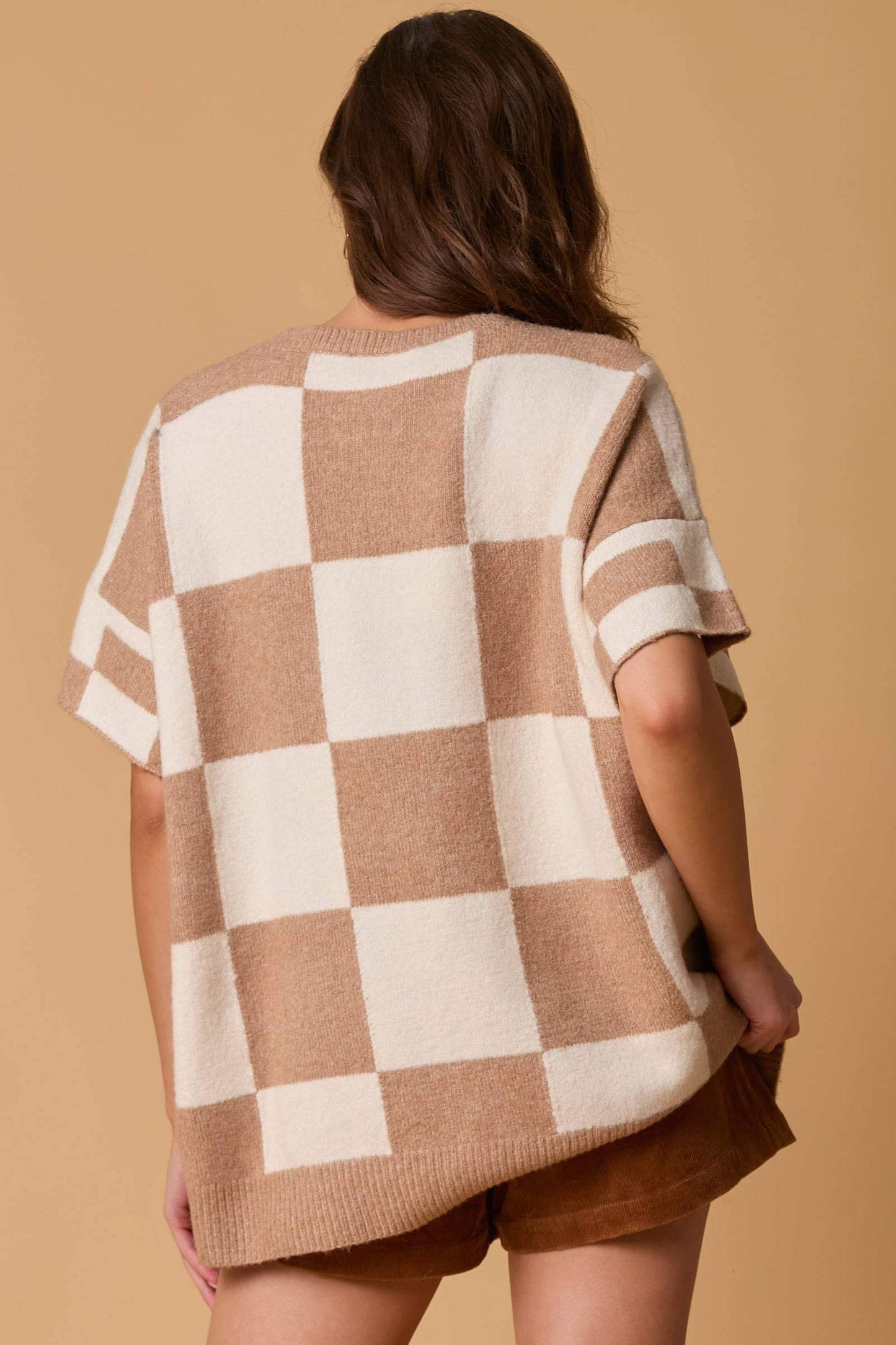 Soft Squares Knit Top