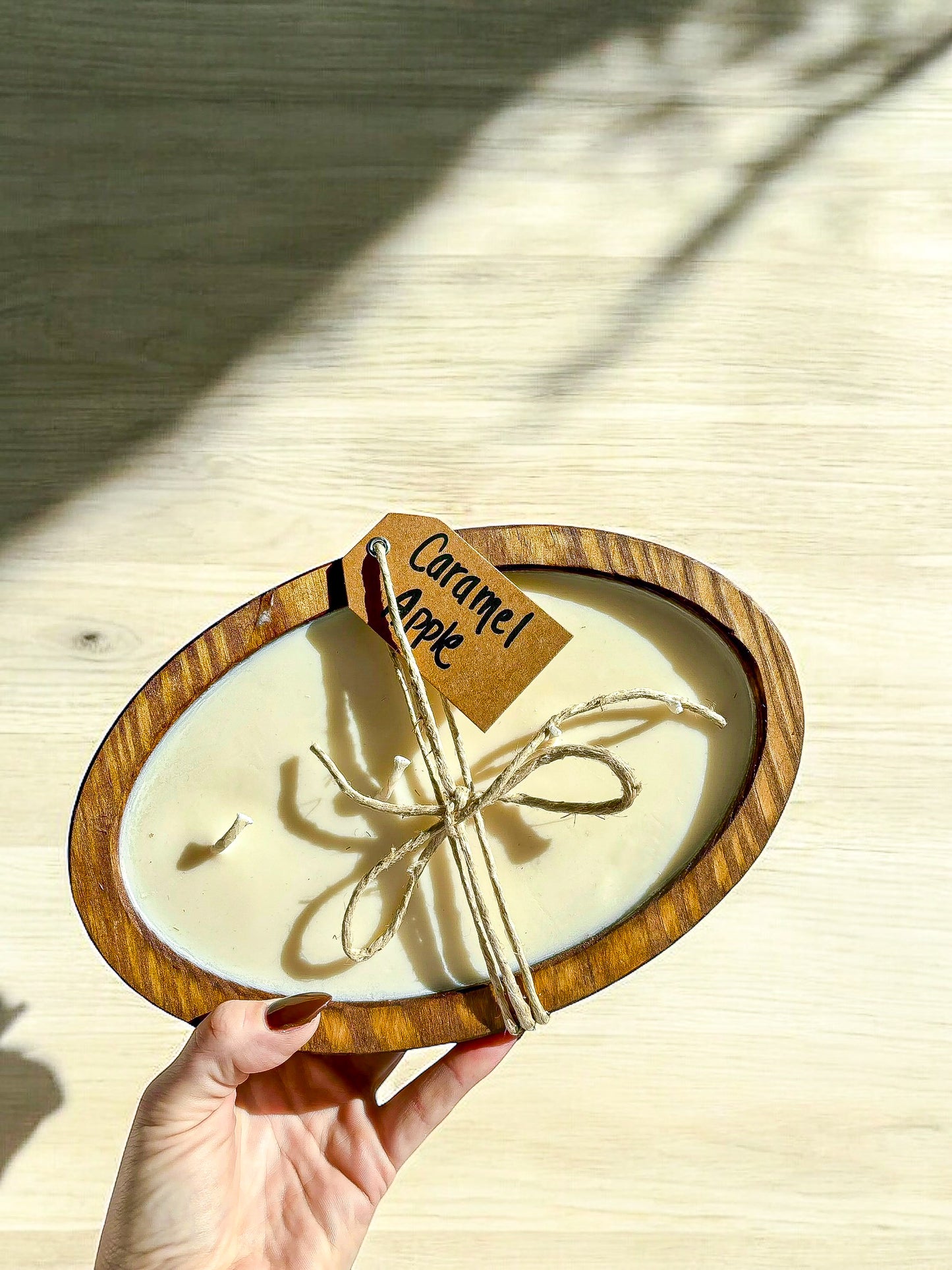 Large Caramel Apple Wood Bowl