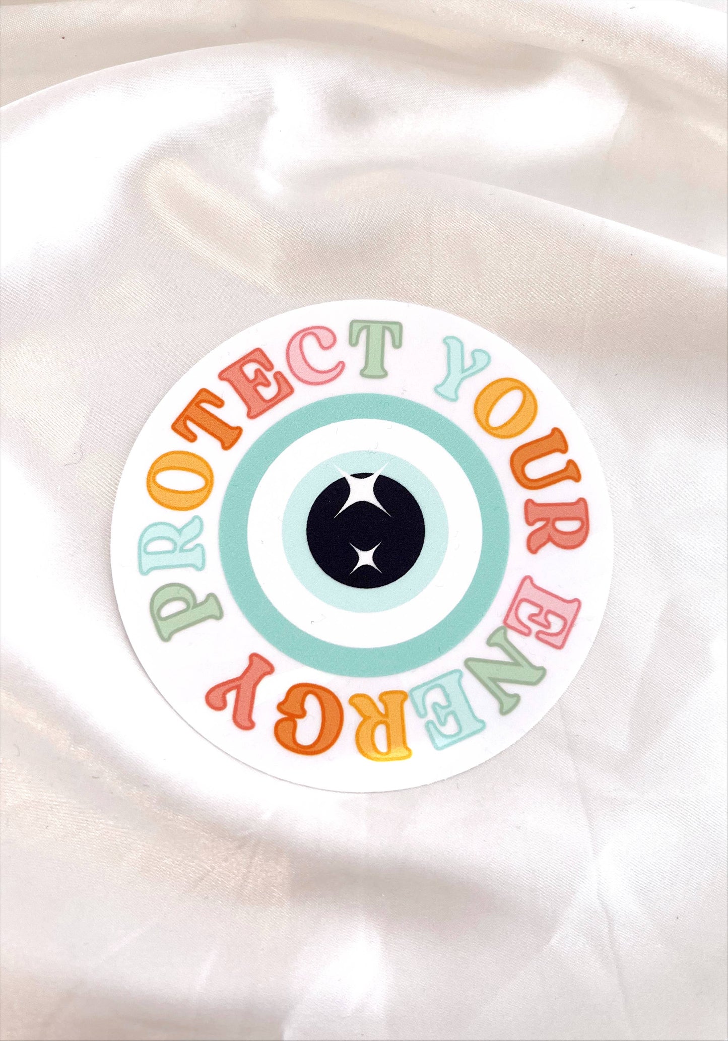 Protect Your Energy Suncatcher - Rainbow Window Cling Decal