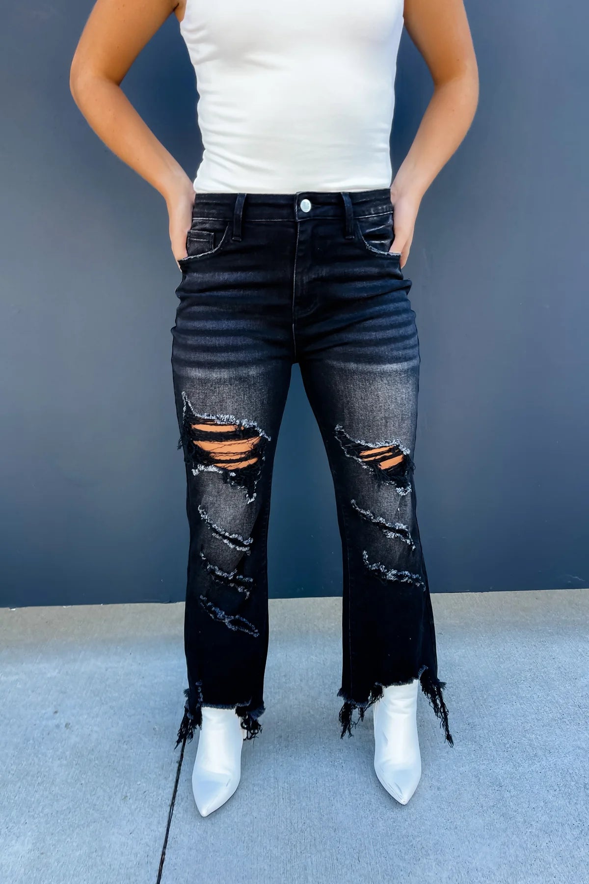 Black Distressed Blakeley Denim