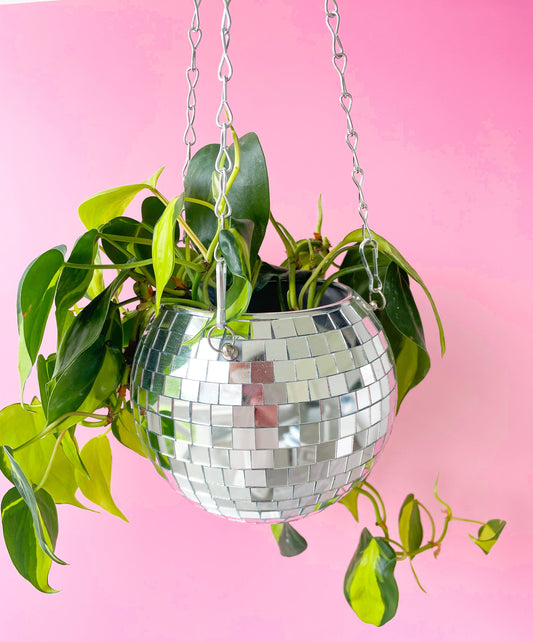 Disco Ball 6" Hanging Planter