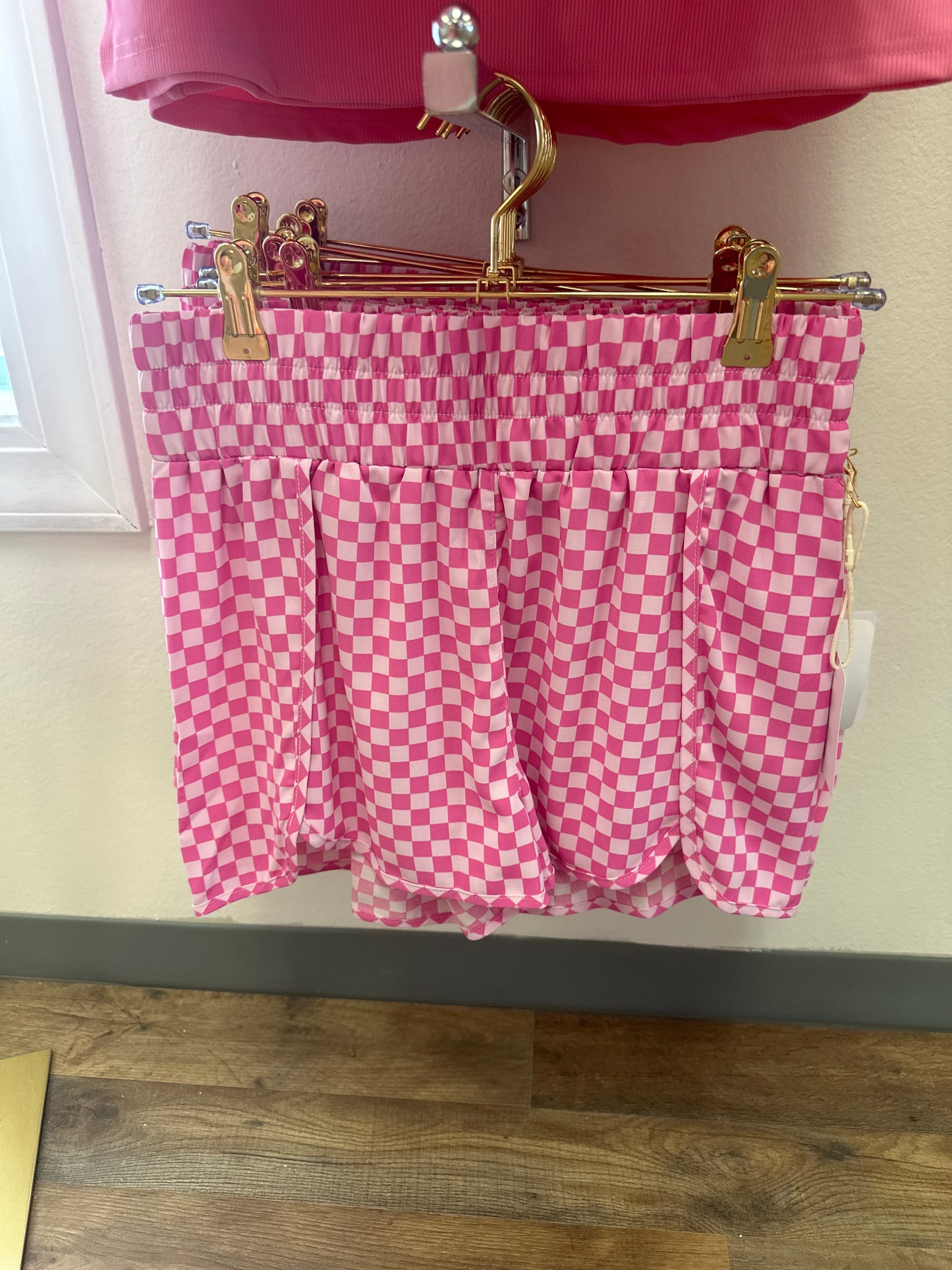 Pink Checker Shorts