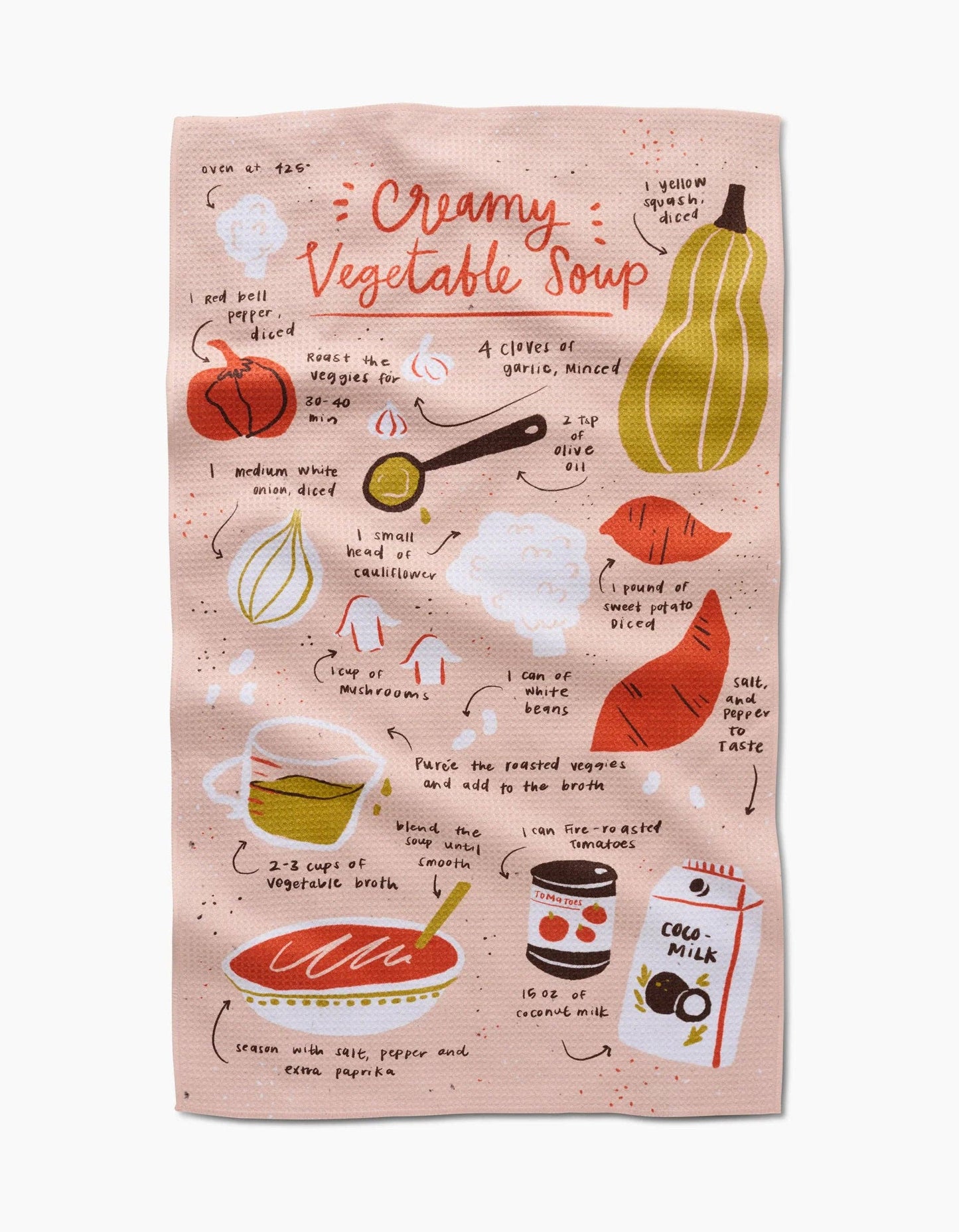 Creamy Veggie Soup Tea Towel