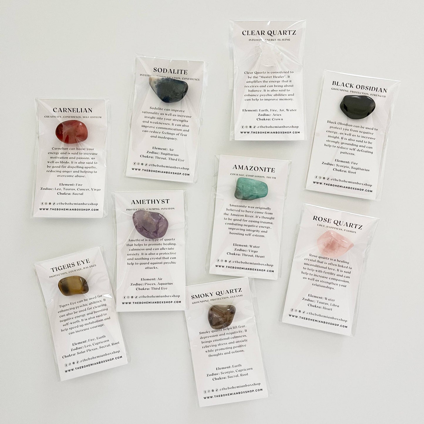 Pocket Amethyst Tumbled Crystal with Information Card