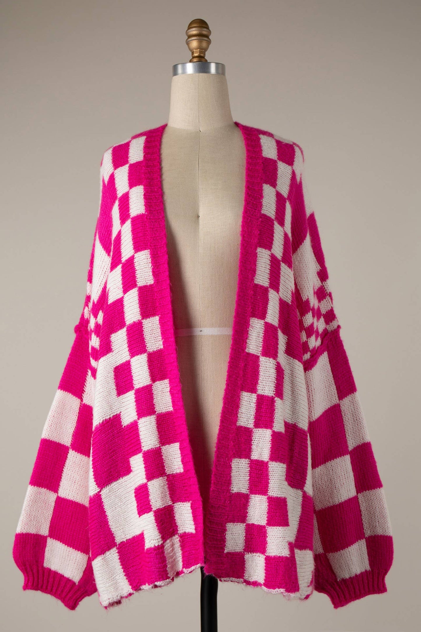 Checker Me Out Crochet Cardigan